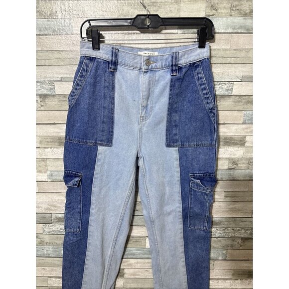 Women’s Pacsun Denim Jeans Patch Work Cargo Style Size 27 - Picture 10 of 16